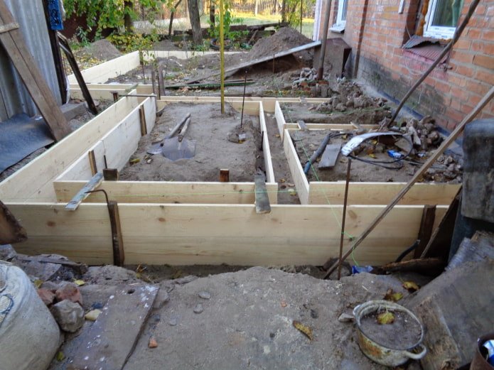 Schalung für Streifenfundament