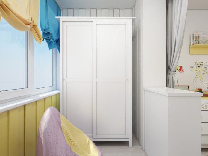 Kinderzimmer kombiniert mit einer Loggia