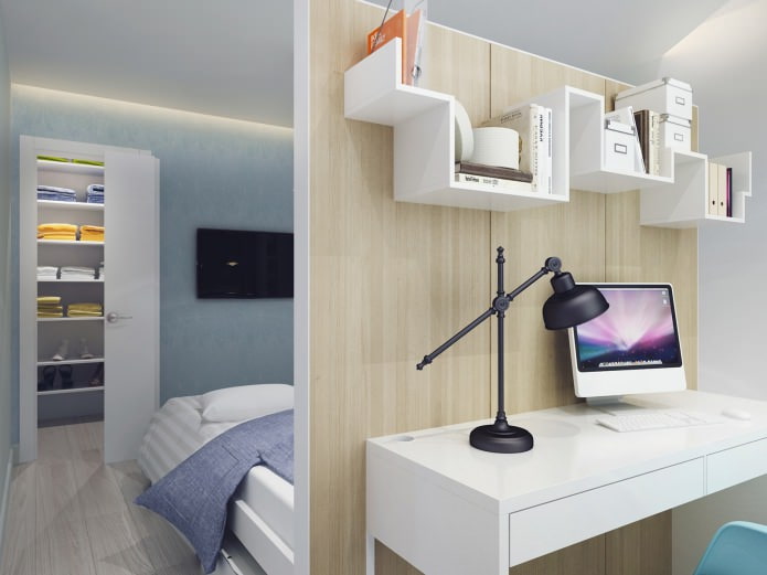 Arbeitsplatz im Schlafzimmer