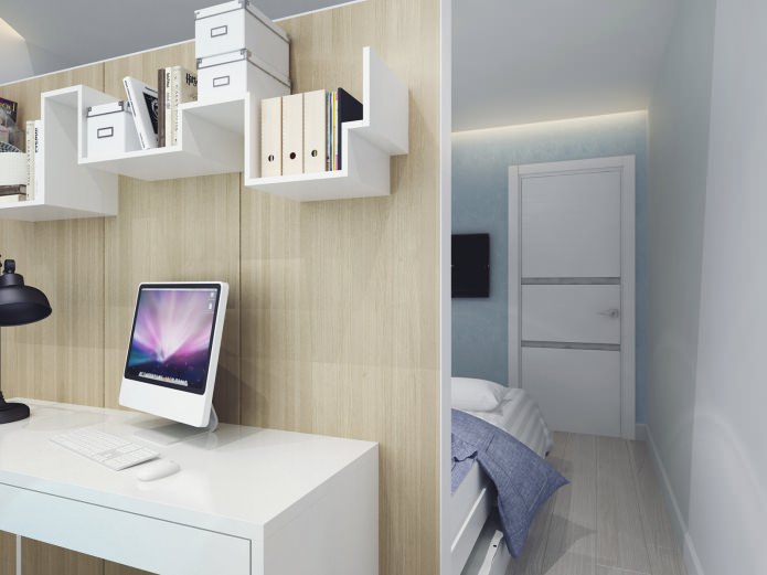 Arbeitsplatz im Schlafzimmer