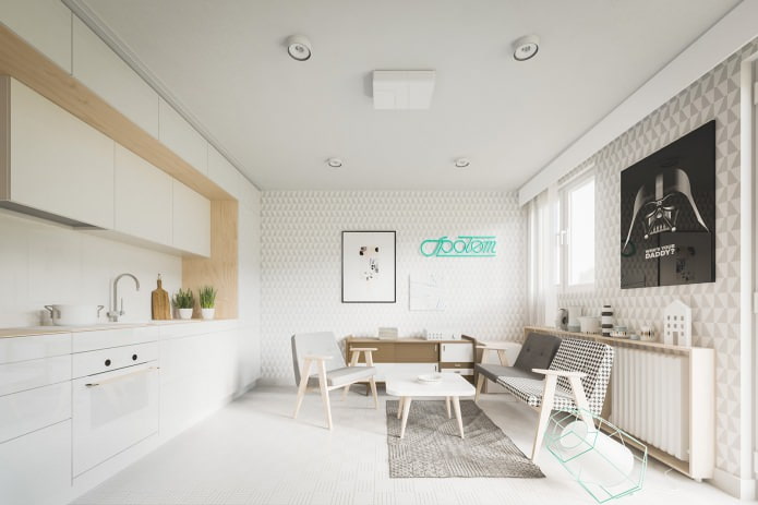 Entwurf eines kleinen Studio-Apartments mit 20 m².