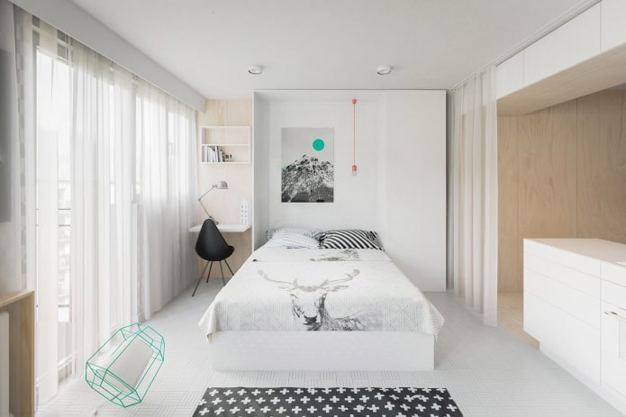 Entwurf eines kleinen Studio-Apartments mit 20 m².