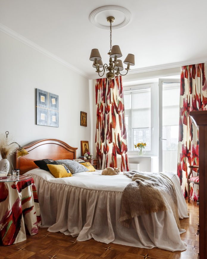 Schlafzimmer mit Mohnblumen