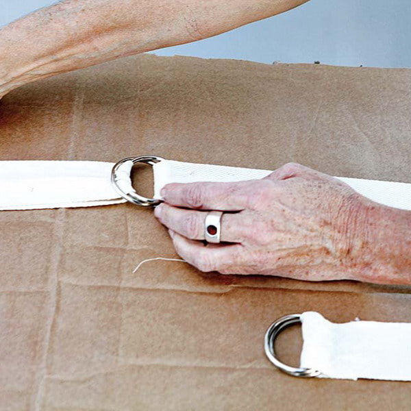 Ringe mit Borte befestigen