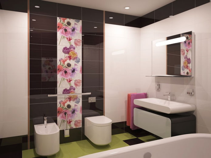 Fliesenanordnung im Badezimmer