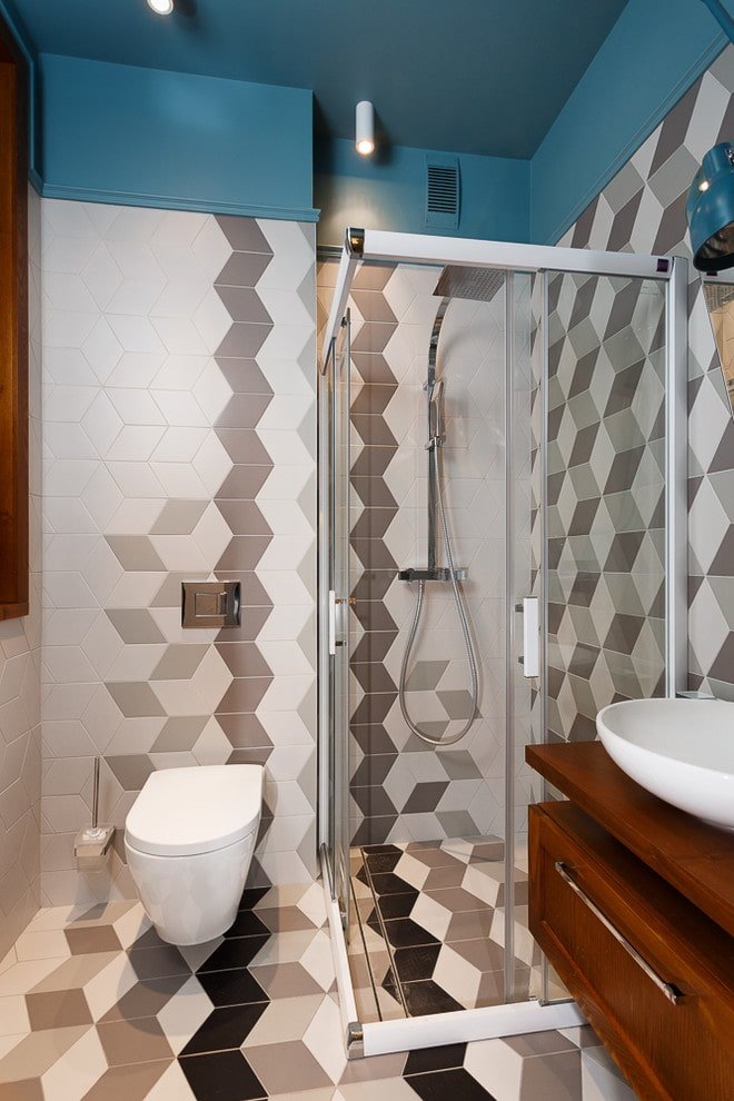 Fliesenlayout im Badezimmer