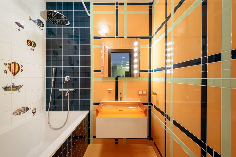 Fliesenanordnung im Badezimmer