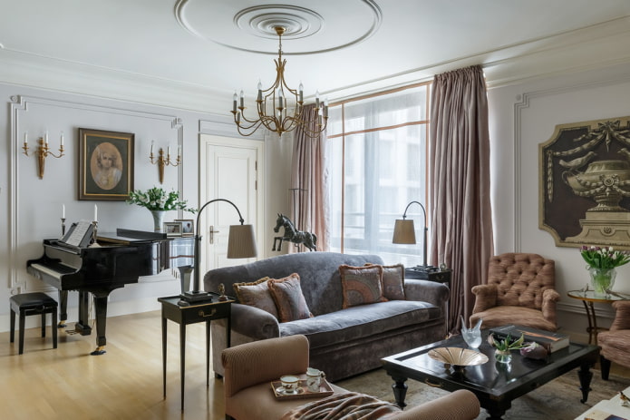 Wohnzimmer mit Klavier