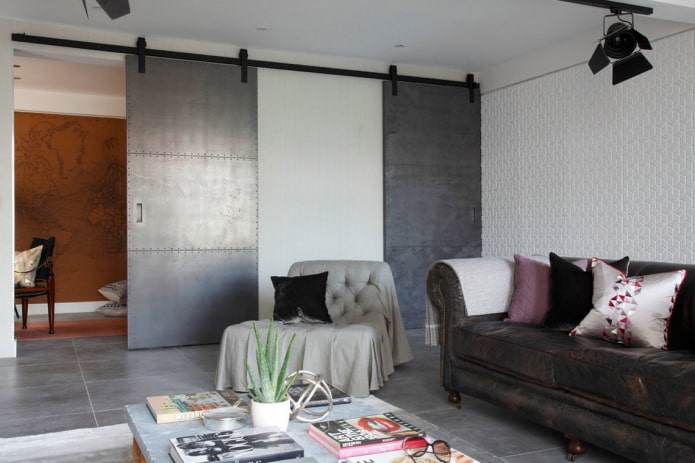 Schiebepaneele im Loft-Stil