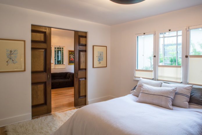 Schiebetürpaneele im Schlafzimmer