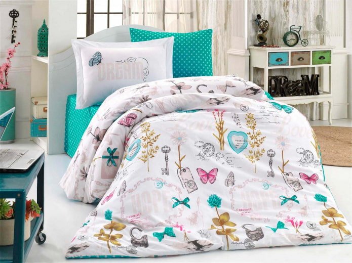 Bettwäsche für ein Bett mit anderthalb Betten
