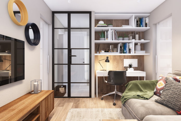 Design und Dekoration einer Wohnung in einer Chruschtschowka