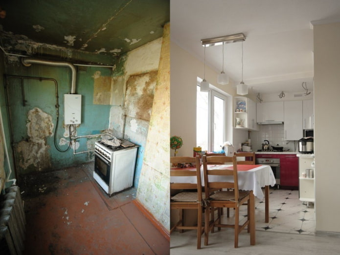 Fotos vor und nach der Renovierung