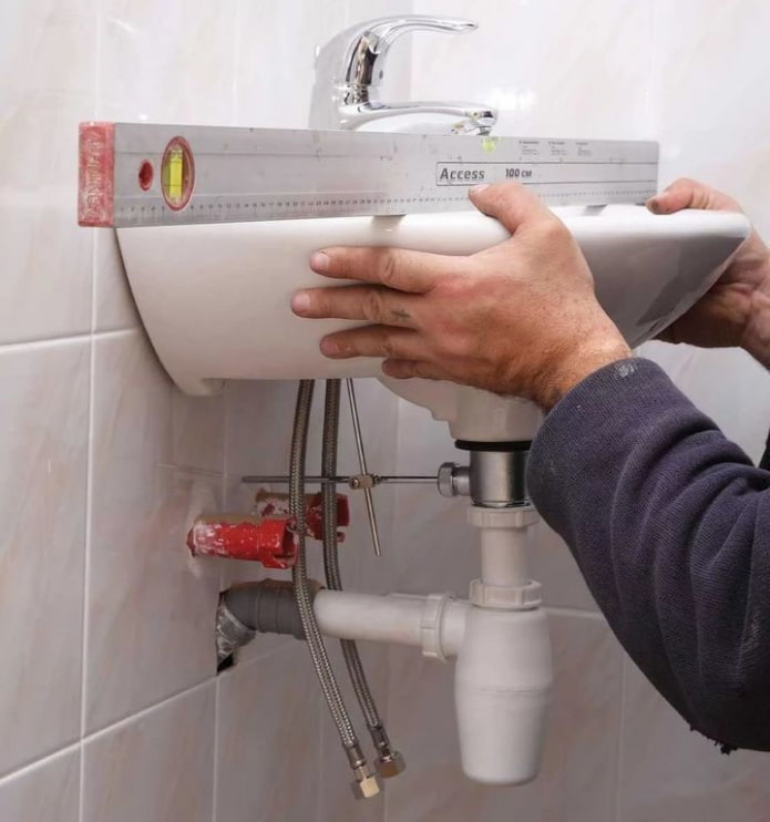 Waschbecken installieren