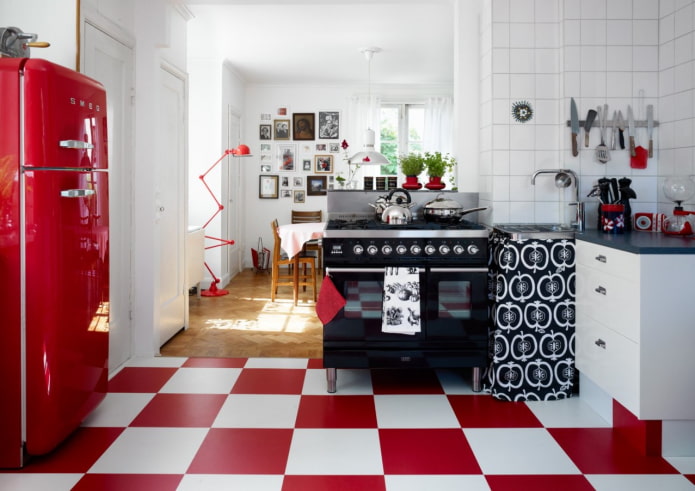 Schachboden im Retro-Stil