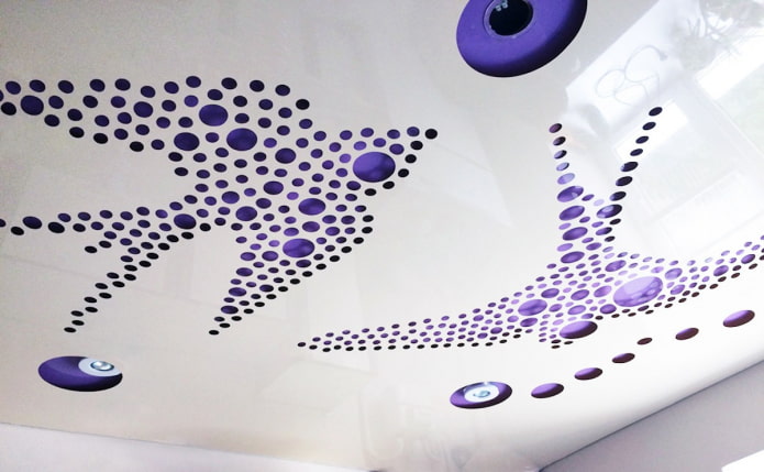 Stretchstoff mit Perforation in Vogelform