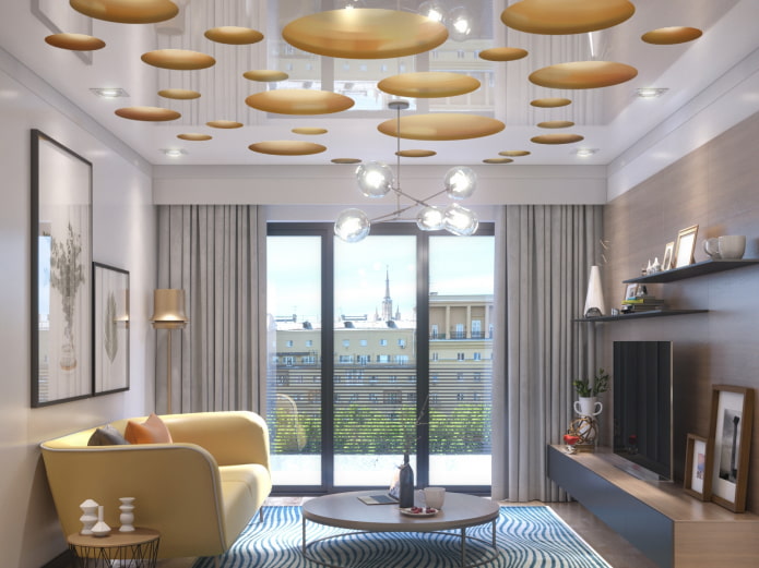 perforierte Decke im Wohnzimmer