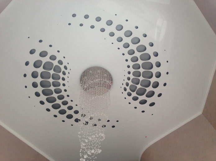 Stretchstoff mit Perforation in Form abstrakter Muster