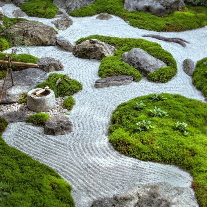 Steingarten im japanischen Stil