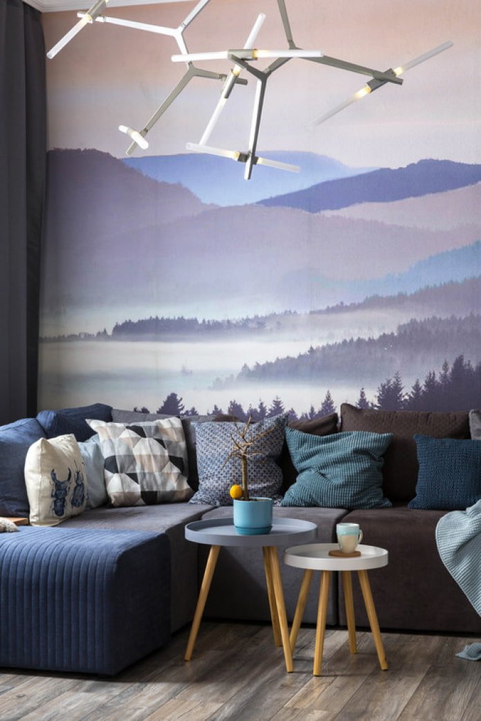 Berge an die Wand zeichnen