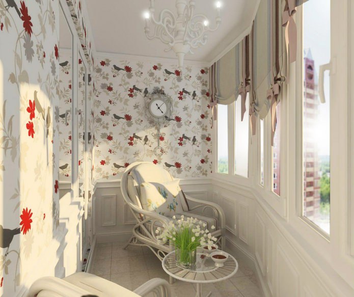 Loggia mit Tapete