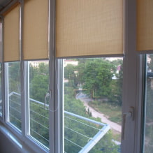 Rollos für Balkon oder Loggia: Arten, Materialien, Farbe, Design, Befestigung-0