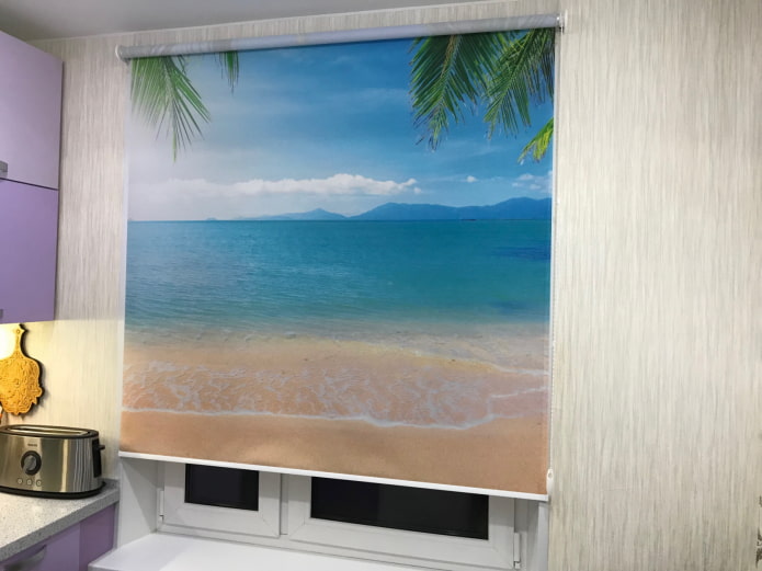 Vorhang mit Fotodruck