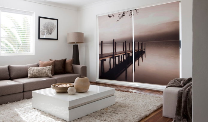 3D-Vorhänge im Wohnzimmer