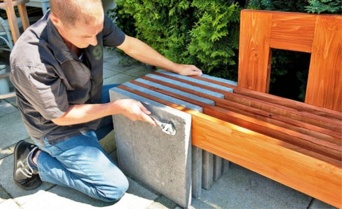 Befestigung von Betonblöcken