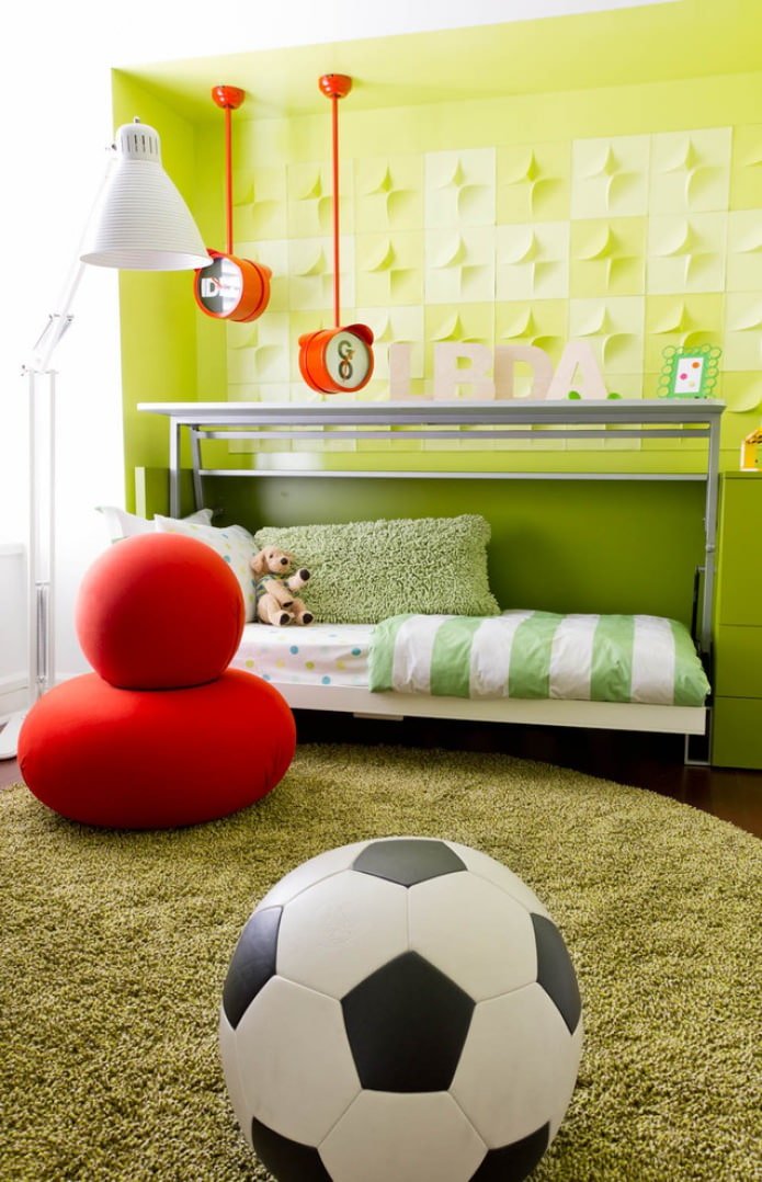 Gelbgrünes Kinderzimmer
