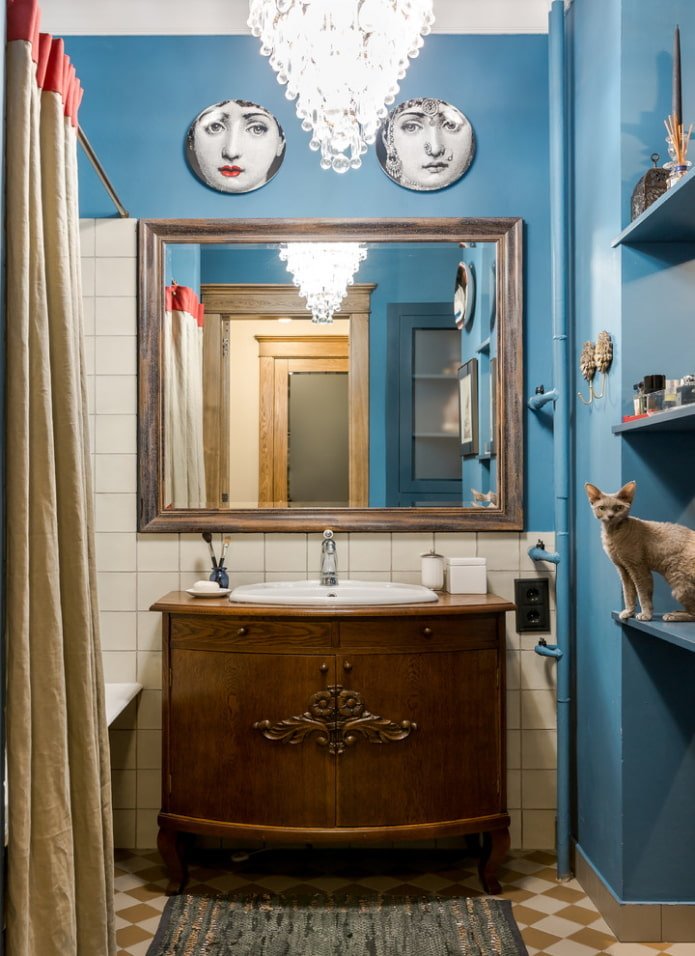 Badezimmer in Blau
