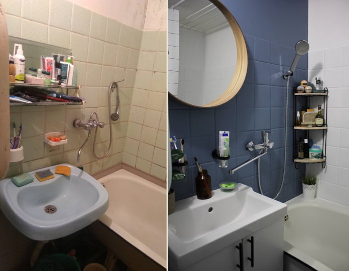 Fliesen im Badezimmer streichen