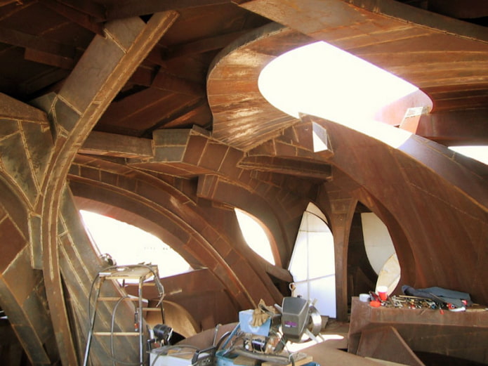 Stahlhaus in Texas, Ansicht von innen