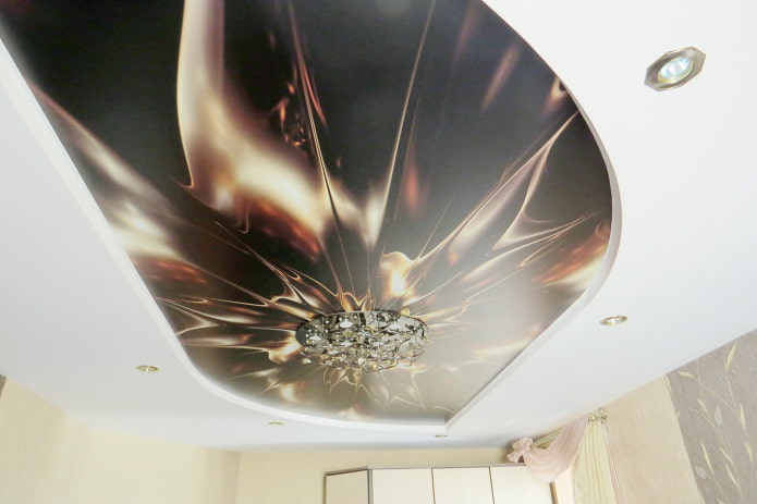 Satin-Spanndecke mit Fotodruck