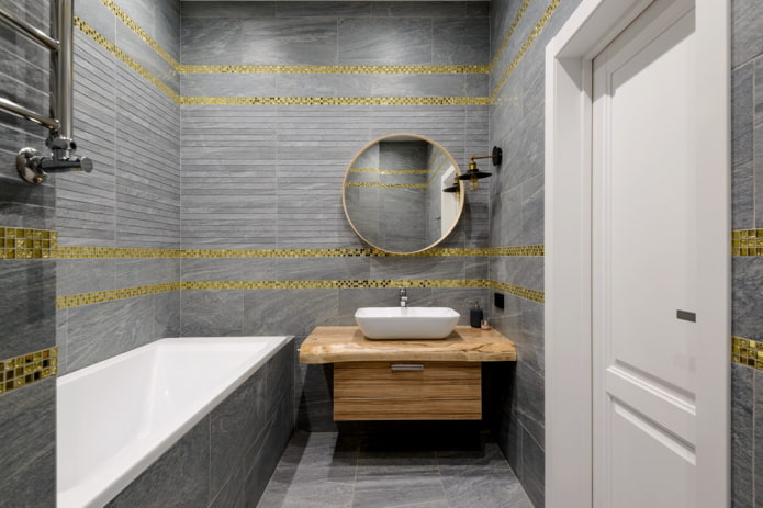 Badezimmerdesign in Grautönen