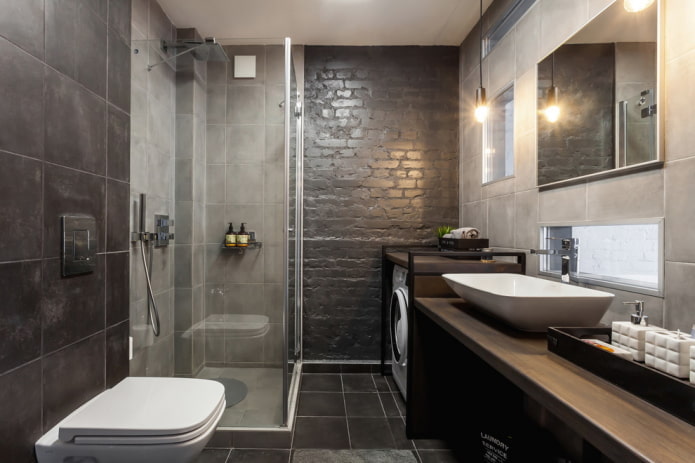 Badezimmerdekoration in Grautönen