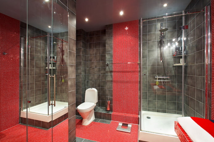 graues Badezimmer mit grauen Akzenten