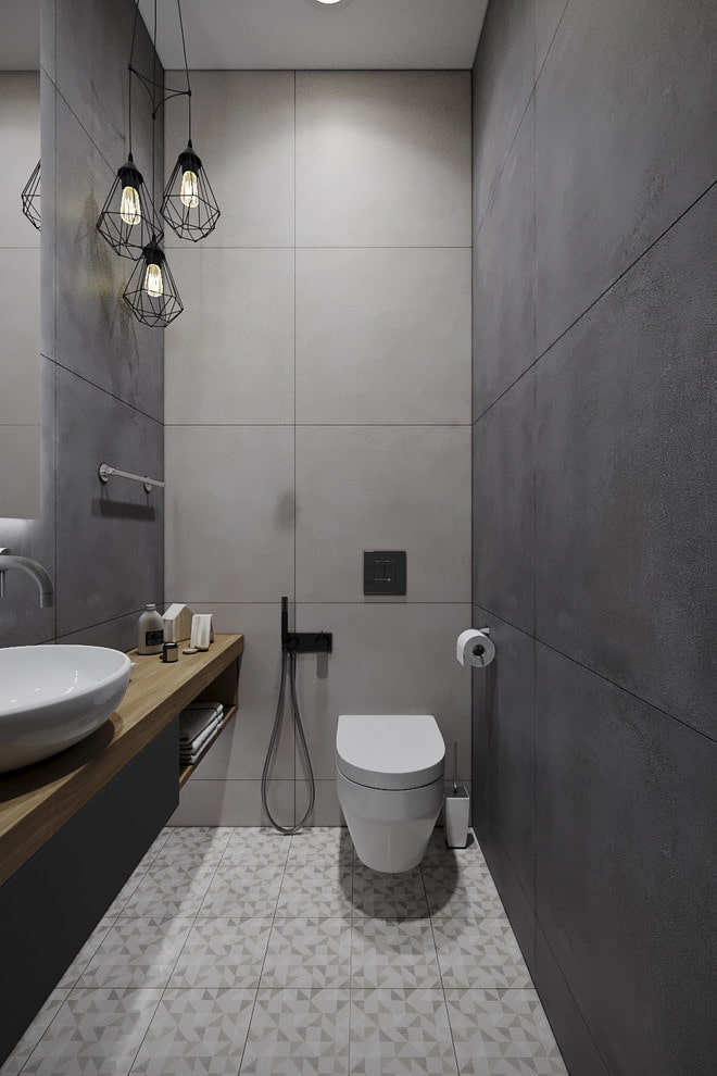 Toilettendesign in Grautönen
