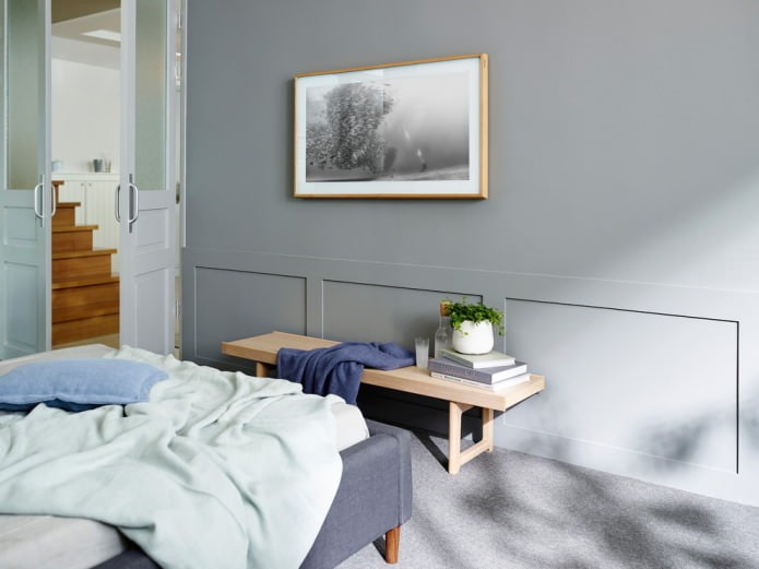 Wandpaneele im Schlafzimmer