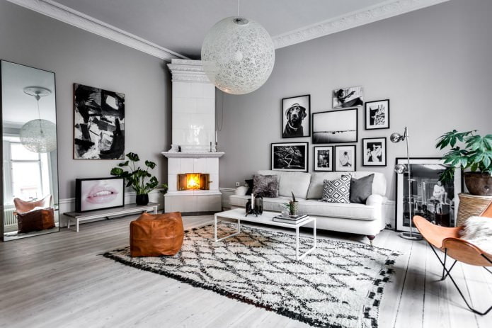 Skandinavischer Stil im Wohnzimmer
