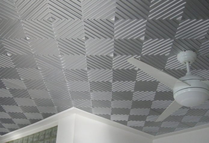 graue Deckenplatten