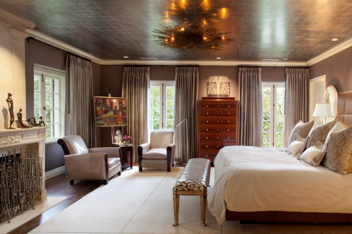 Ledertextur an der Decke