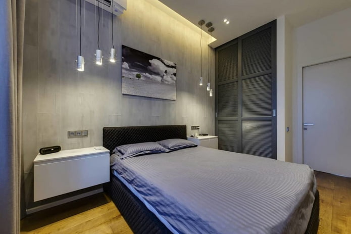 graues Interieur im Loft-Stil