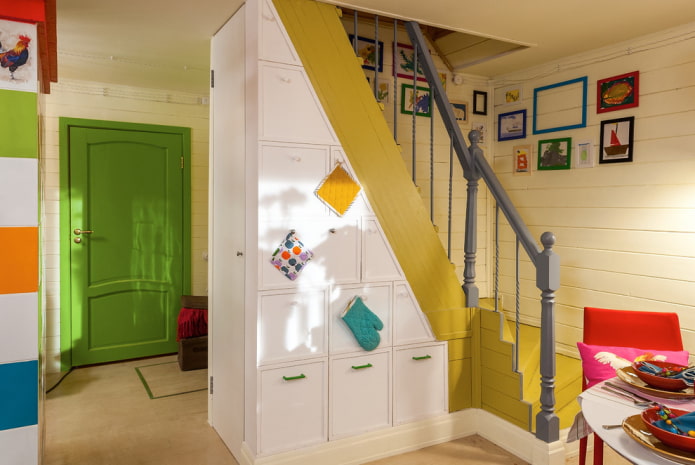 Schrank unter der Treppe in einem Privathaus