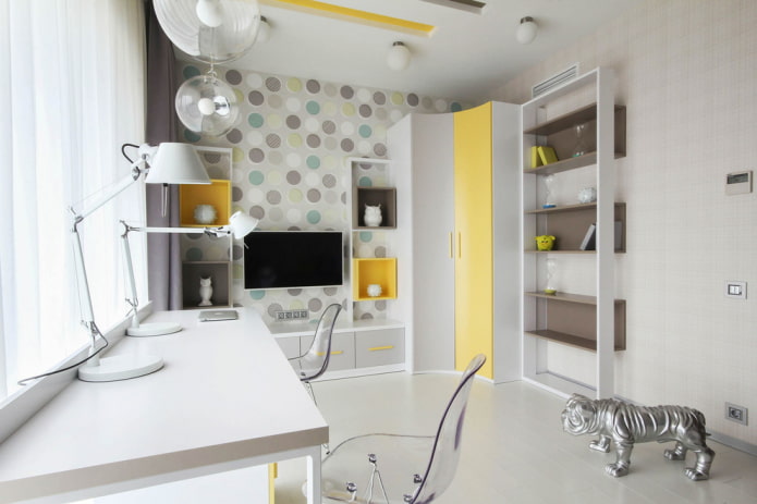 Eckschrank im Innenraum des Kinderzimmers