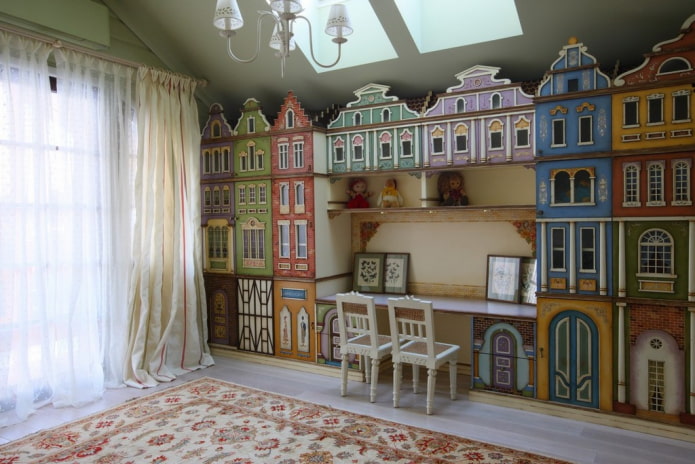 Kleiderschrank im Inneren des Kinderzimmers