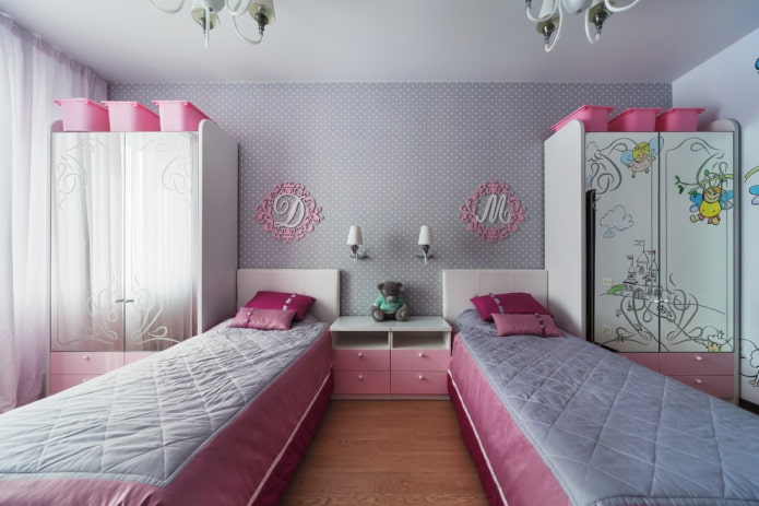 Kleiderschrank im Inneren des Kinderzimmers