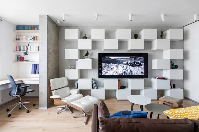 Modularer Kleiderschrank im Inneren des Flurs