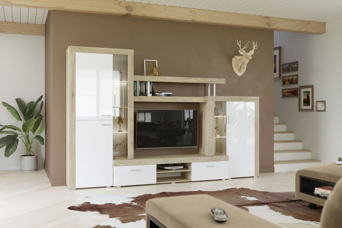 Kleiderschrank im Inneren der Halle im modernen Stil