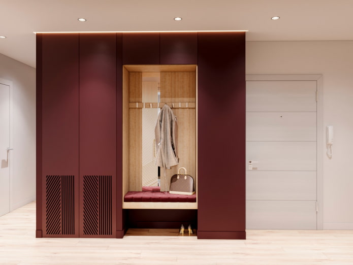 Kombinierter Kleiderschrank im Flur